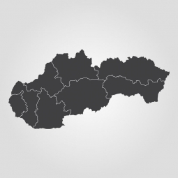  Magnetická mapa Slovenska, ilustrovaná, šedá