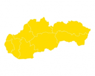  Magnetická mapa Slovenska, ilustrovaná, žlutá