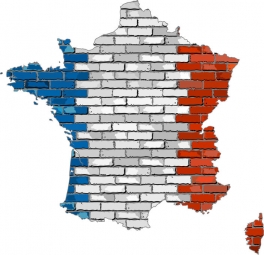  Magnetická mapa Francie, ilustrovaná, barevná