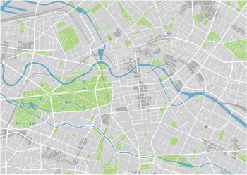  Magnetická mapa Berlína, detailní, barevná