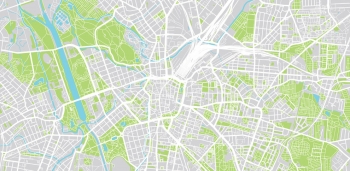  Magnetická mapa Lipska, detailní, barevná