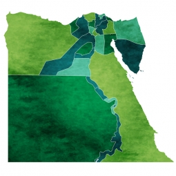  Magnetická mapa Egyptu, ilustrovaná, zelená
