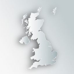  Magnetická mapa Anglie, ilustrovaná, bílá