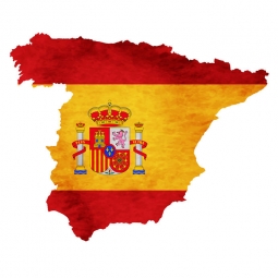  Magnetická mapa Španělska, ilustrovaná, barevná