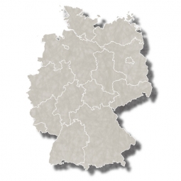  Magnetická mapa Německa, ilustrovaná, šedá