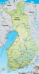  Magnetická mapa Finska, detailní, zelená