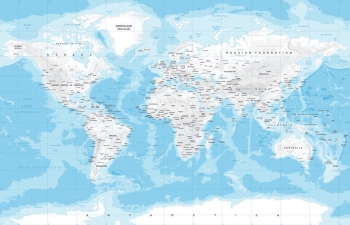  Magnetická mapa Světa, ilustrovaná, detailní
