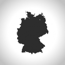  Magnetická mapa Německa, ilustrovaná, šedá