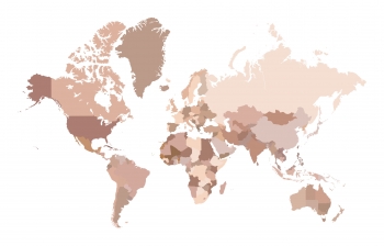  Magnetická mapa Světa, ilustrovaná, barevná