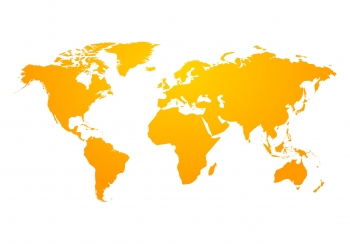  Magnetická mapa Světa, ilustrovaná, žlutá