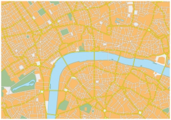  Magnetická mapa Londýna, ilustrovaná, barevná