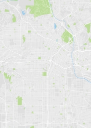  Magnetická mapa Los Angeles, ilustrovaná, barevná