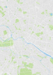  Magnetická mapa Berlína, ilustrovaná, barevná