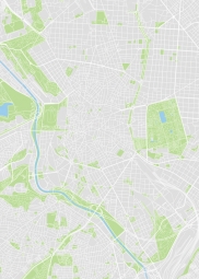  Magnetická mapa Madridu, ilustrovaná, barevná