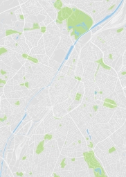  Magnetická mapa Bruselu, ilustrovaná, barevná