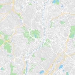  Magnetická mapa Kuala Lumpur, ilustrovaná, barevná