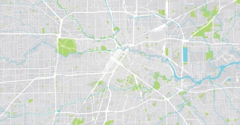  Magnetická mapa Houstonu, ilustrovaná, barevná