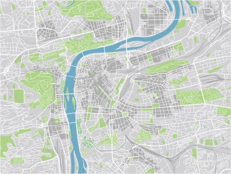  Magnetická mapa Prahy, ilustrovaná, barevná