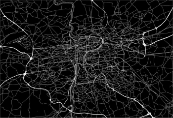  Magnetická mapa Prahy, ilustrovaná, černá