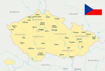  Magnetická mapa České republiky, ilustrovaná, barevná