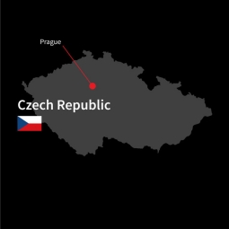  Magnetická mapa České republiky, ilustrovaná, černá