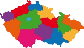  Magnetická mapa České republiky, ilustrovaná, barevná