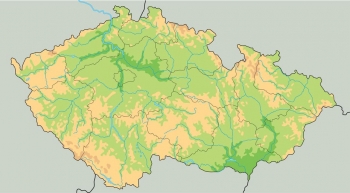  Magnetická mapa České republiky, geografická, barevná