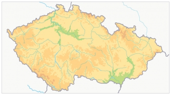 Magnetická mapa České republiky, geografická, barevná